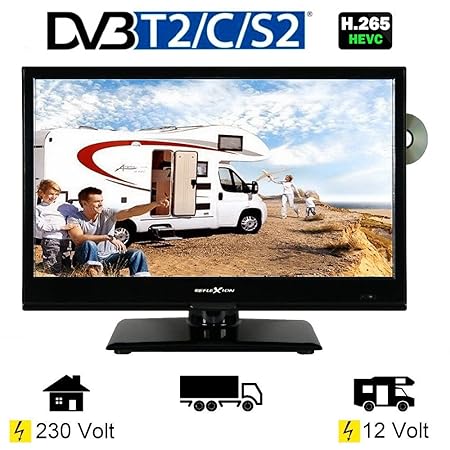 Reflexion LDD167 LED-TV 16 Zoll 40cm Fernseher DVD Tripletuner mit DVB-S DVB-S2 DVB-C DVB-T 12/230V
