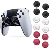 NEWDERY Joystick Replacement Grip Caps for PS5/PS4 Controller | Silicone Thumb Grip Cap Replacement Set, Anti-Slip Design, Compatible with PS5/PS4 Controller, 12-Pack