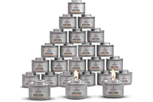 Caterpax - 24 Pack - 6 Hour Chafing Fuel Cans for Food Warmers & Chafing Buffet Trays – Odorless, Smokeless, Long Burn Wick, 