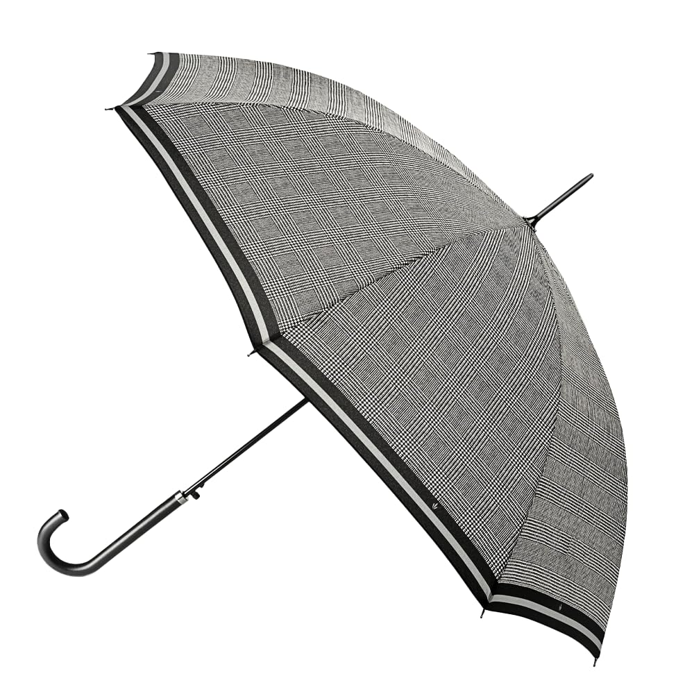 Fulton Riva Auto 2 Photo Rose White Women's Umbrella Price Of Wales Stripe Print One Size