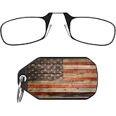 ThinOptics Pod Reading Glasses - Slim Armless Pocket Readers - Flag, 2.0x