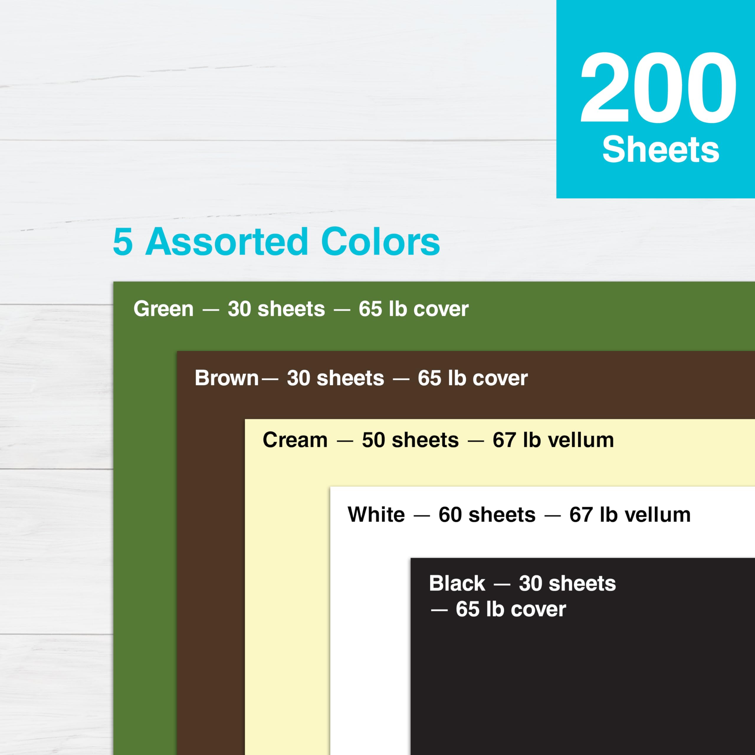 PrintWorks Earth Tones Cardstock Paper 8.5