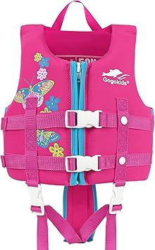 Amazon 子供用 ライフジャケット スノーケリングベスト 幼児フローティング 救命胴衣 フローティングベスト スイミング補助具 川遊び 釣り ボート 海水浴 Ce認定済 強い浮力 安全安心 ピンク Gogokids ライフジャケット フローティングベスト