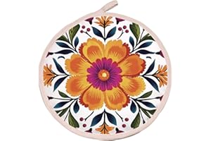 HOLLP 1-Pack Mexican Floral Tortilla Warmer Pouch Flower Lover Gift Mexico City Gift (Mexican Floral T-CA)