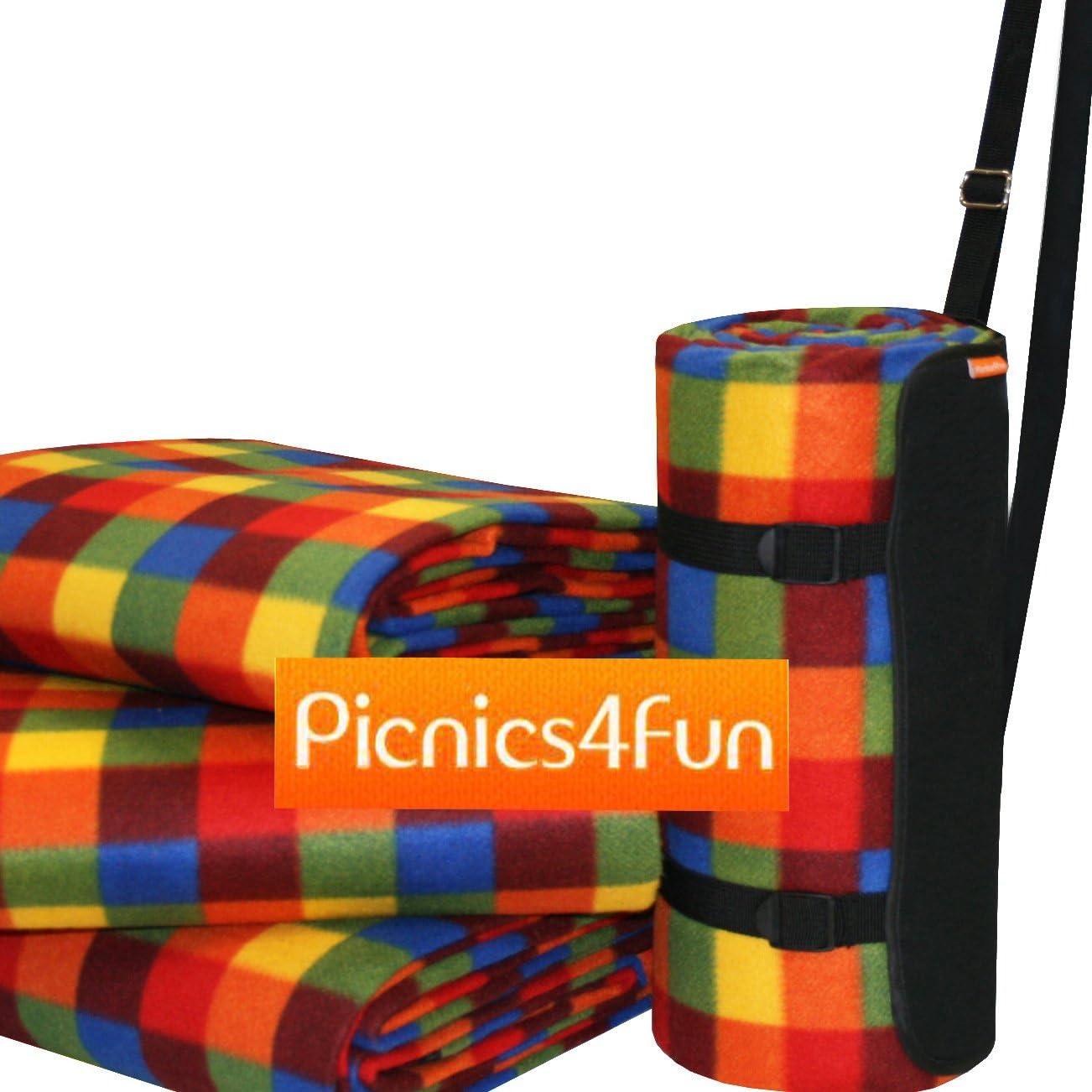 Picnic Rug Multi Coloured ”New Thicker Stronger Rubberised Backing