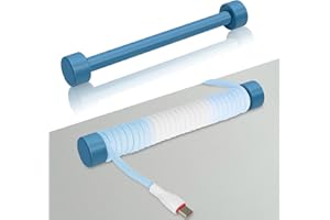 UCINNOVATE Custom Coiled Cable Winder, Rod Metal Bar Management with Multifunctional, Coiled Keyboard Cable Winder Use for DI