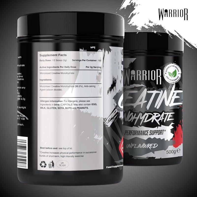 Creatina Monohidrato Polvo 500 g, Vegana – Sin Sabor (Neutro)
