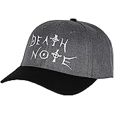Bioworld Death Note Anime Manga Embroidered Logo Design Adult OSFM Precurved Snapback Hat for Men and Women