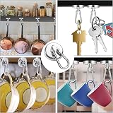 FINDMAG 2 Pack Large Magnetic Hooks 100 LBS Swivel Carabiner 32 mm Neodymium view 5