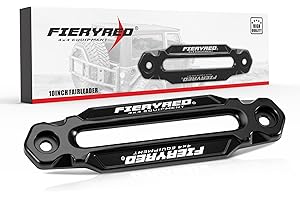 FIERYRED Winch Hawse Fairlead 10 Inch Aluminum Fairlead for Synthetic Rope, Suitable for 9000-14500 LBS Winch