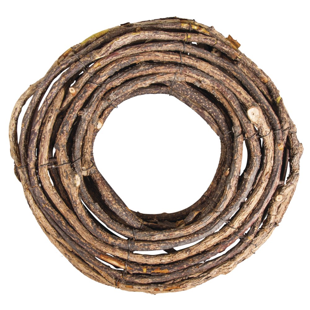 Rayher 65077000 Natural Wreath for Rustic and Seasonal Decorations, Round Base for Floral Crafts, 30cm
