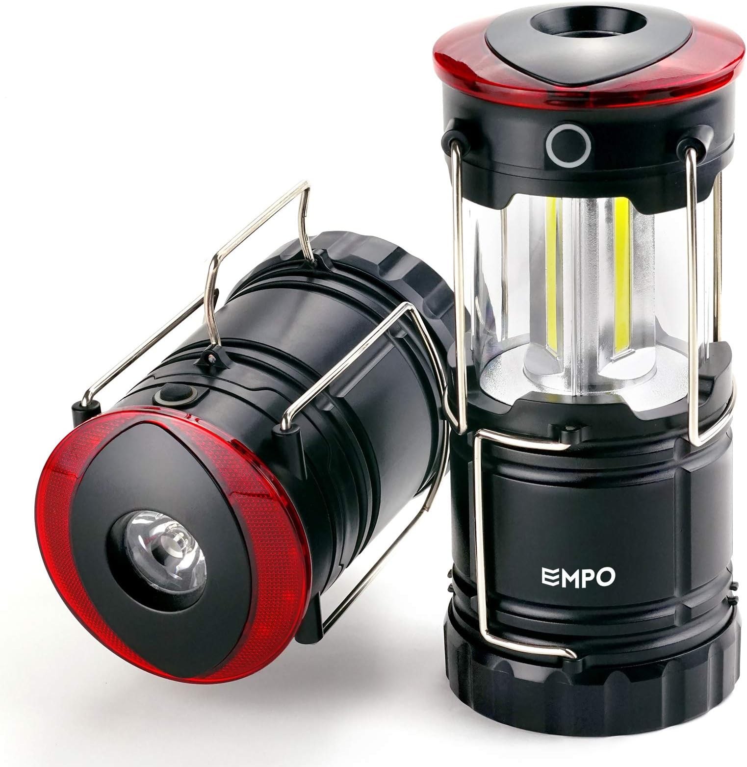 EMPO Premium LED Camping Lantern Portable Flashlight for Outdoor Military-Ultra Bright, Durable, Lightweight, Fully Collapsible-Magnetic Base, Torch, Beacon-Water Resistant-2 Pack