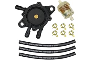 Strongthium Fuel Pump with Filter & Hose for Kohler Kawasaki Honda Brig gs and Stratton Cub Cadet MTD