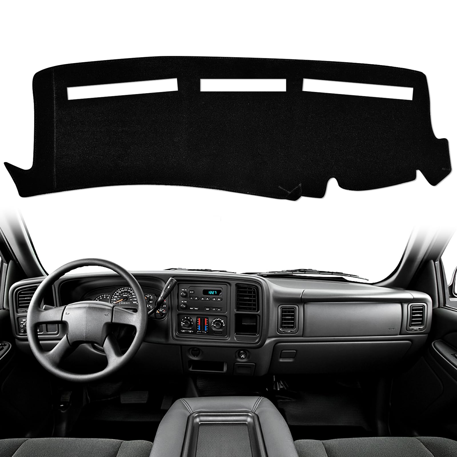 Photo 1 of Biifoxee Dash Cover Custom Fit for GMC Sierra Chevy Chevrolet Silverado 1999-2006 GMC Yukon XL/Chevy Suburban Tahoe Avalanche 2000-2006 Dashboard Cover Dashcover Dash Mat Accessories