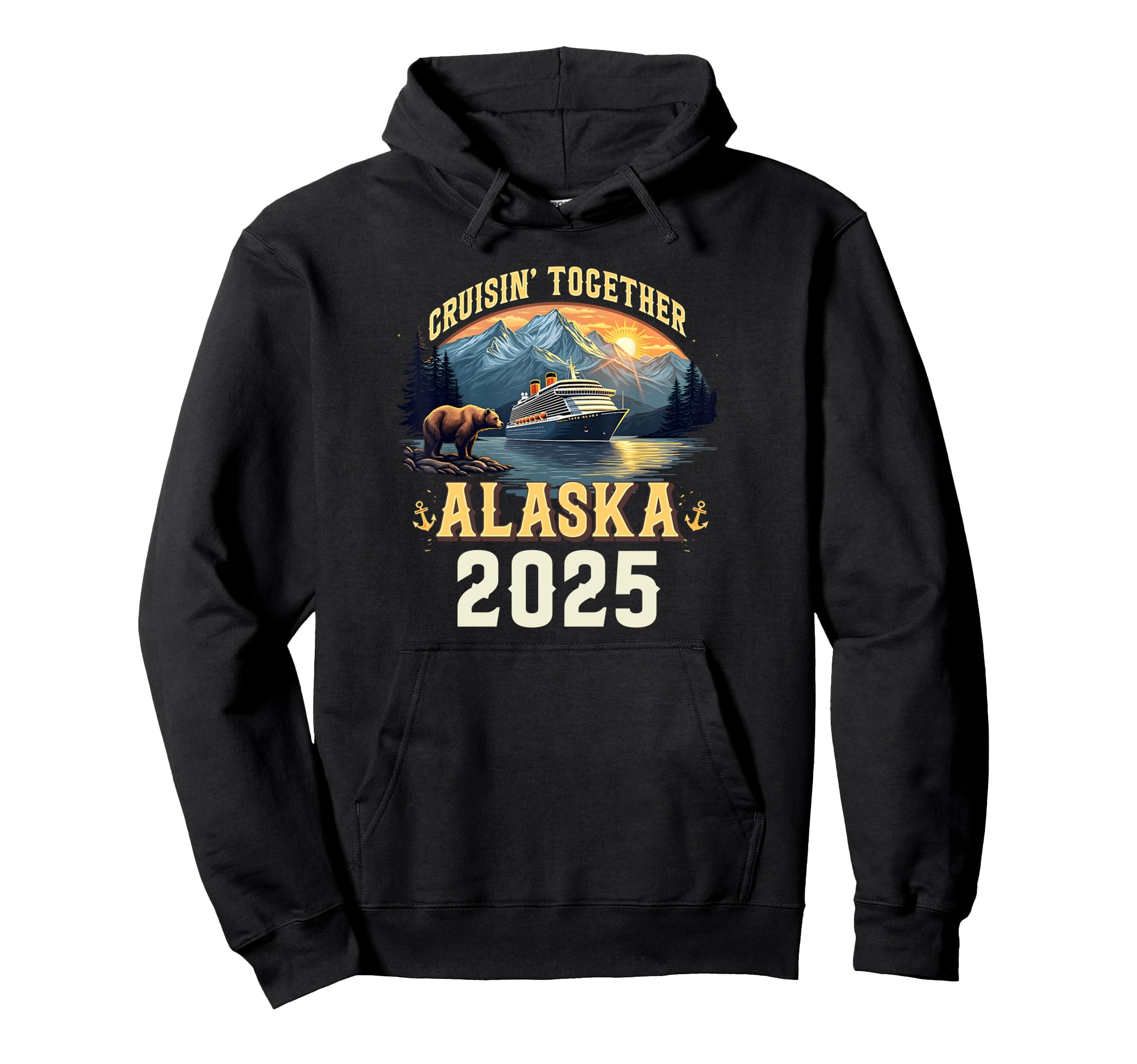 Photo 1 of * Maroon* Cruisin Together Alaska 2025 Family Friend Alaska Cruise Pullover Hoodie Large