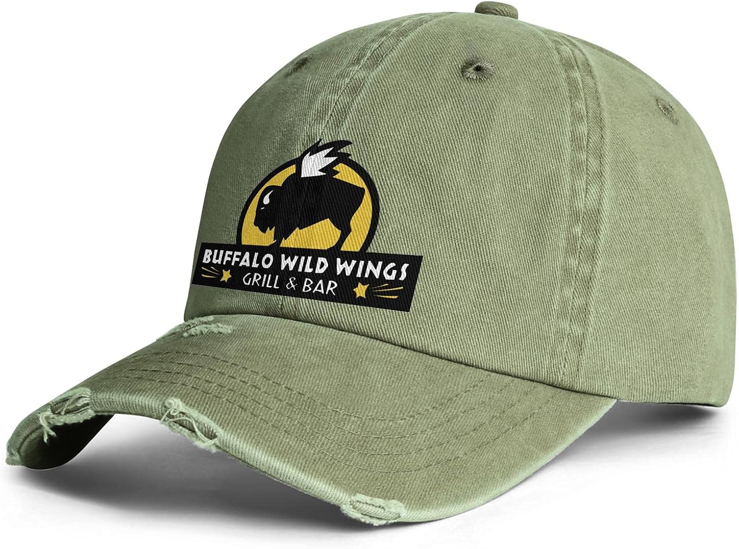 Unisex Womens Men's Buffalo Wild Wings Restaurant Denim Baseball Hat Hipster Adjustable Driving