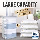 TAILI Extra Large Vacuum Storage Bags Cube 8 Jumbo 3-5 Quilts Duvets view 2