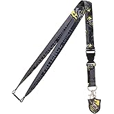 Harry Potter Hufflepuff Traits Lanyard with Metal Crest Charm and ID Card Holder
