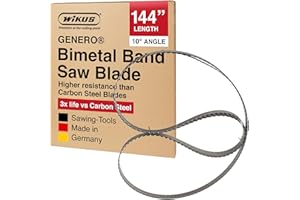 Bandsaw Blade 144'' x 1 1/4'' – Portable Precision Band Saw Blades for Woodworking, Sawmill & Wood Cutting - Bimetal 10° Saw 