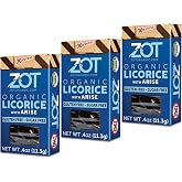 ZOT ORGANIC LICORICE EXTRACT, Anise flavor, 0.4 Oz Box, (Pack of 3) | SMALL HARD BITS, Bold Licorice Treat, Sugar-Free, Gluten-Free.