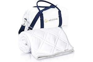 Aricove Cooling Weighted Blanket, 12 lbs, Twin Size for Adults, Luxury Heavy Blanket, Silky Soft Bamboo Viscose, 48x72 inches, Machine Washable, White