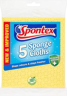 Spontex Sponge Cloths, Pack of 5