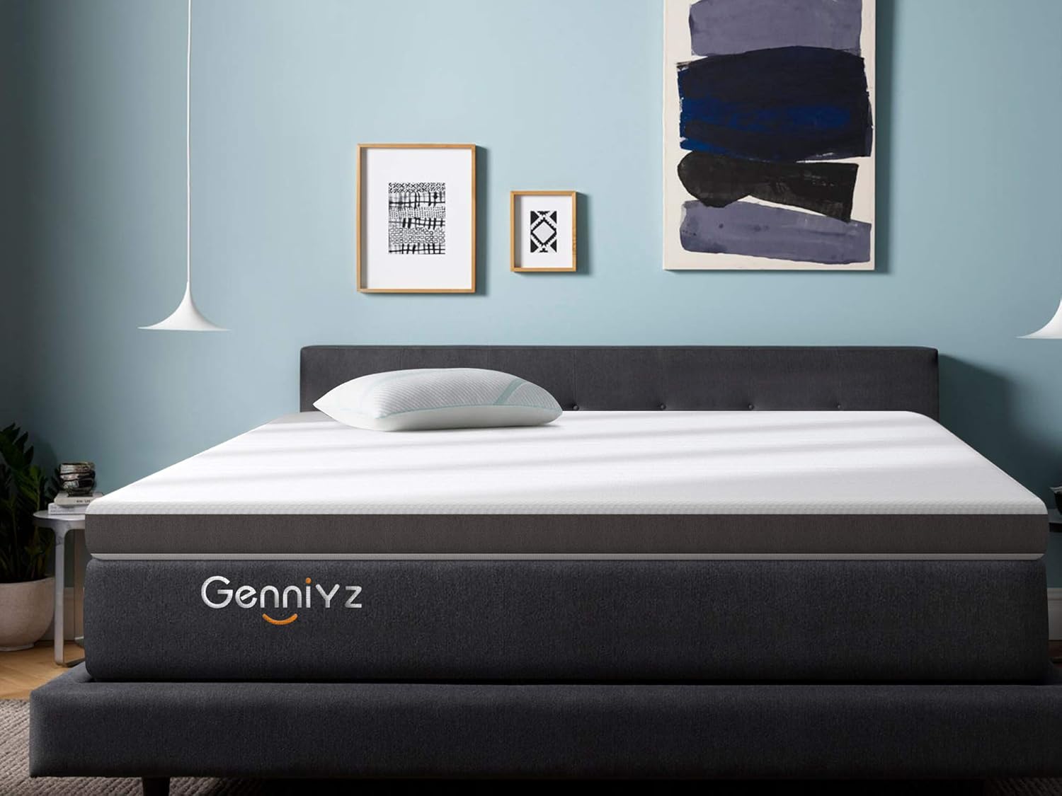Genniyz 3 Inch Mattress Topper Gel Memory Foam Mattress Pad Full Size Bed Topper: Kitchen & Dining