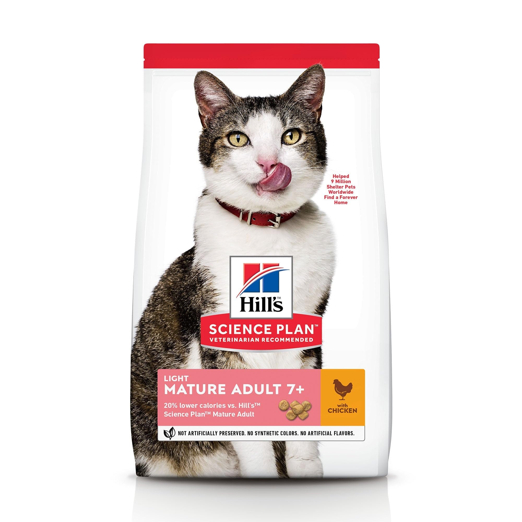 Hill's Cat Food Light Mature Chicken Dry Mix 1.5 kg