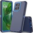 COOYA for Moto G Power 2025 Case Full Body Drop Protection Rugged Case Shockproof 3-Layer Heavy Duty Hybrid Non-Slip Rubber Phone Cover Front Bumper Hard Shell for Moto G Power 2025 6.8'' Navy+Blue