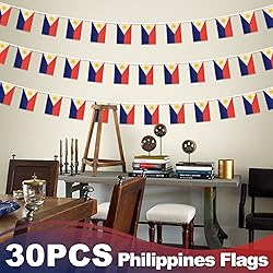 Philippines String Flag Pennant Banner, Small Mini