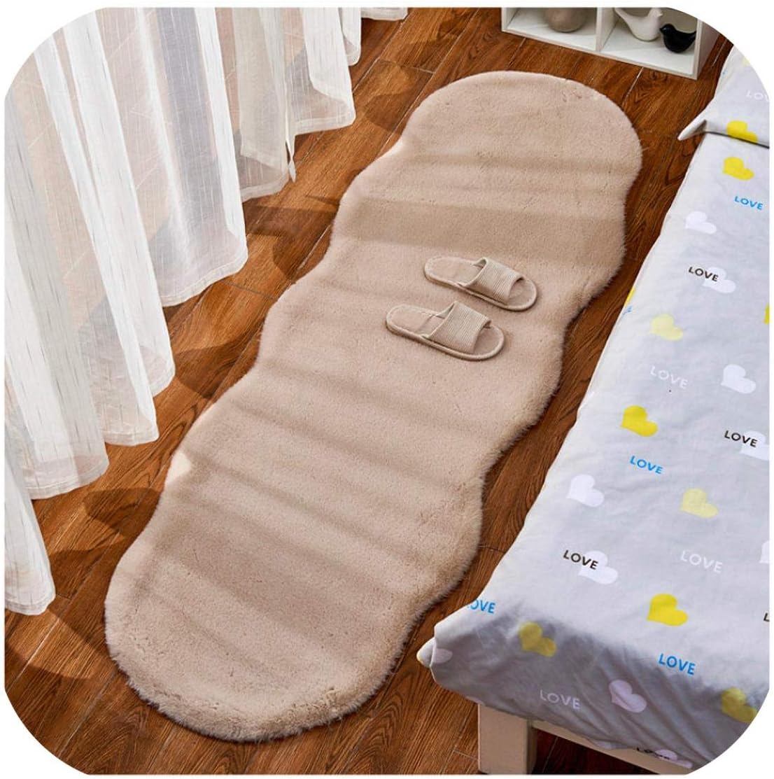 Amazon.com: Desk Rug | Fashion Soft Rabbitskin Fluffy Area Rug Faux