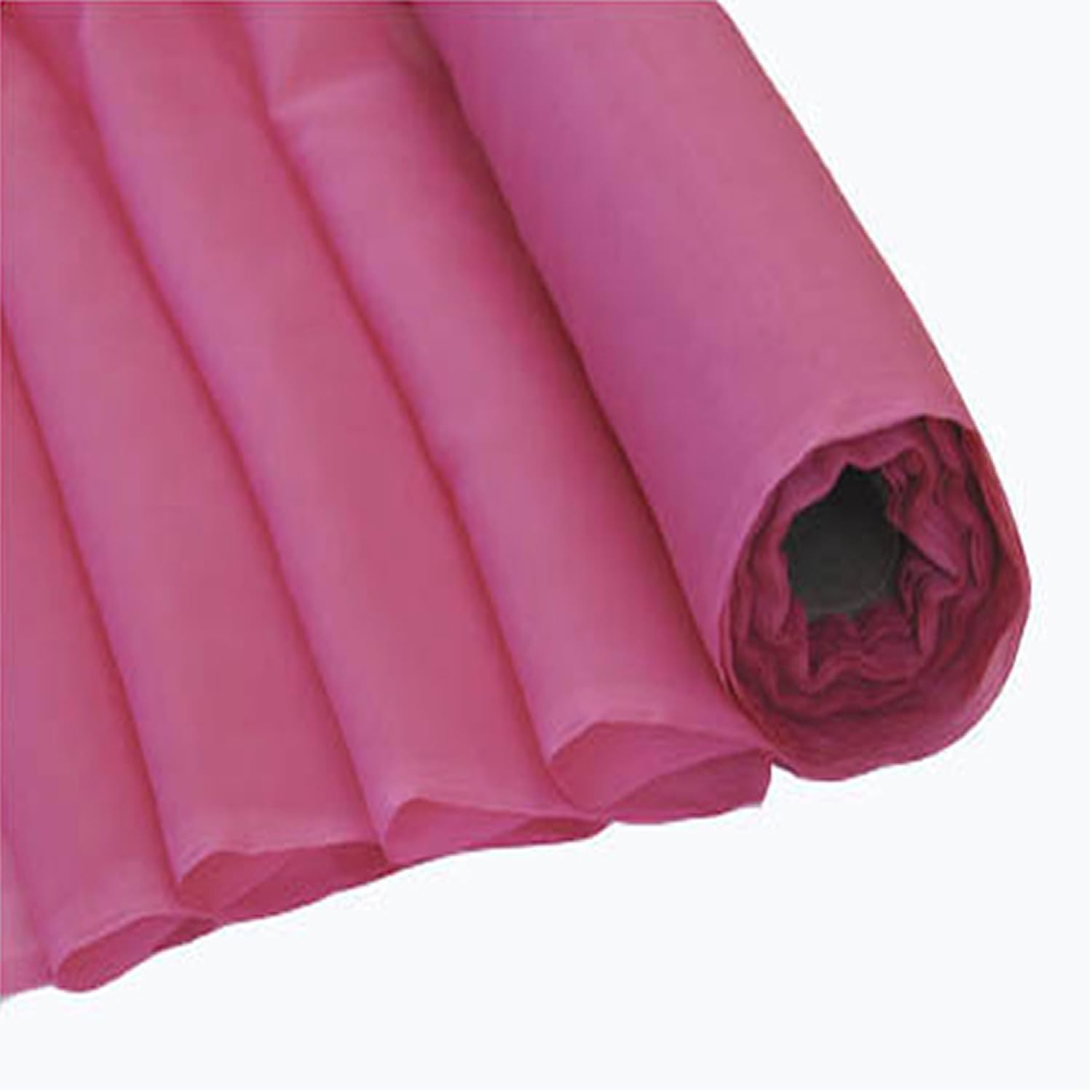 Plain Woven Voile Net Curtain Fabric Finished In Cerise Hot Pink