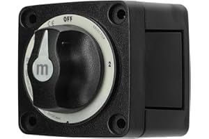 300A Battery Selector Switch, 3 Position Battery Disconnect Switch Heavy Duty Marine Battery Cut Off Switch IP66 Waterproof B
