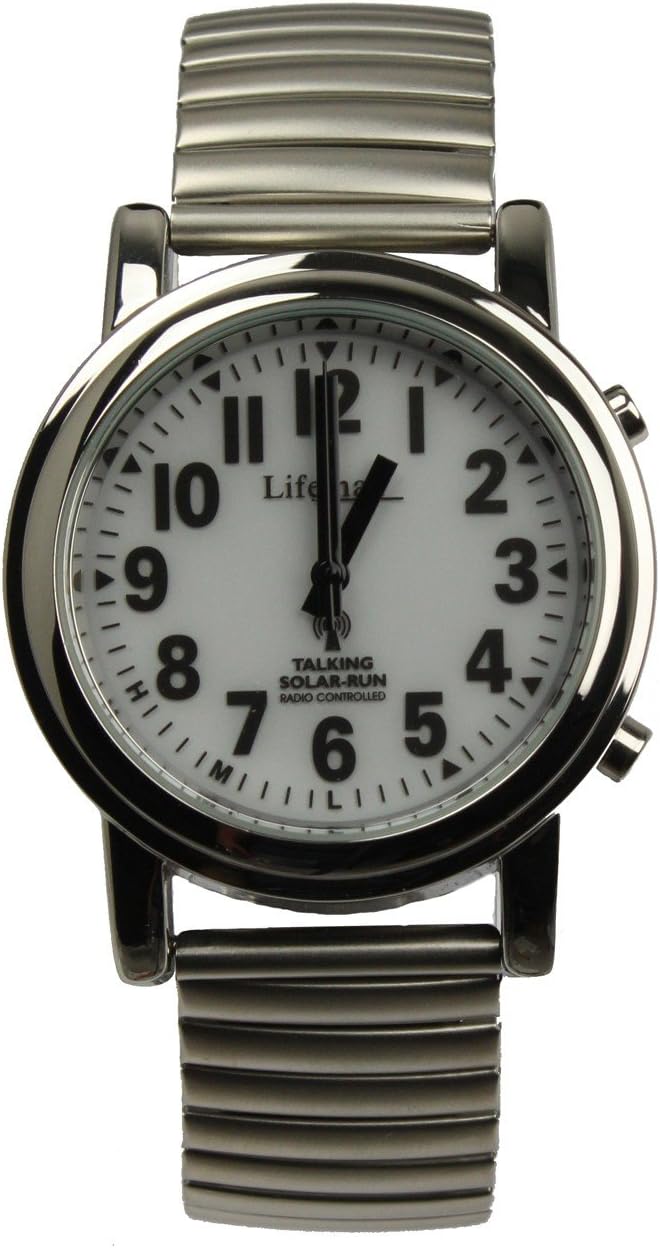 Lifemax Talking Solar Atomic Watch - Gents Bracelet