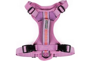 Wilderdog Lightweight Dog Harness with Reflective Straps - Medium - Lilac