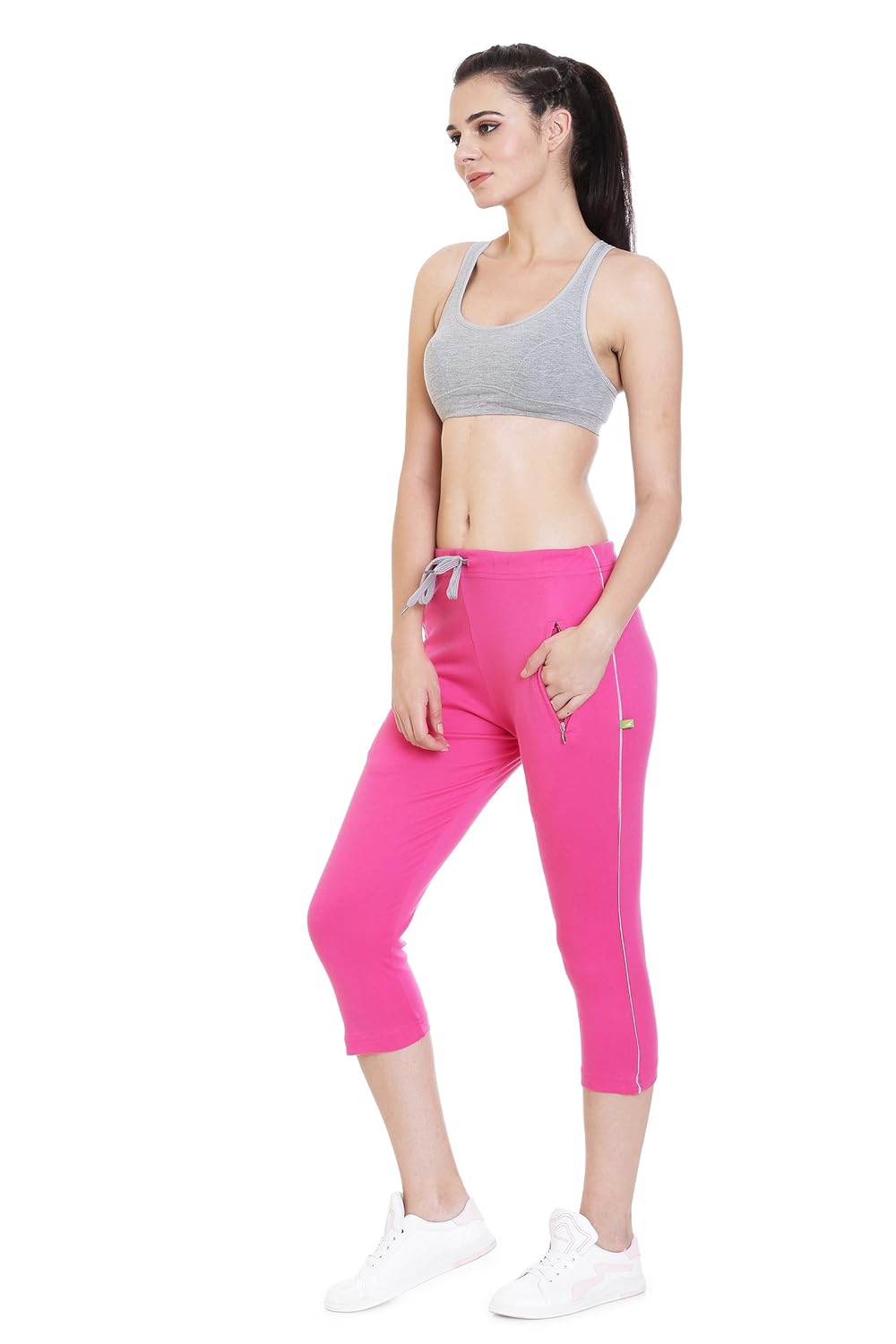 goldstroms women plain cotton yoga/sports/lounge capri