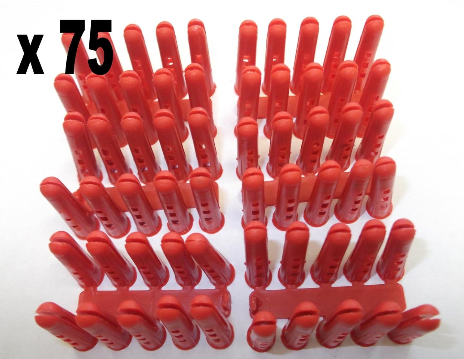 Innovo 75 x Rouge Chevilles Plastique maçonnerie Bouchons 5,5/6.0 mm X 32 mm Type de Fixation