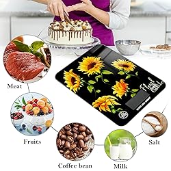 Sunflowers Food Scale Waterproof Digital Kitchen