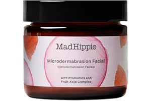 Mad Hippie MicroDermabrasion Facial - Exfoliating Face Scrub with Glycolic Acid, Mandelic Acid, AHA Complex & Hyaluronic Acid, 2.1 Fl Oz