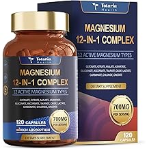 Totaria Magnesium Complex 700mg 12 in 1 Magnesium Supplement with Glycinate Citrate Malate Oxide Taurate Aspartate Orotate Ma