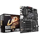 GIGABYTE B550 UD AC (AM4/ AMD/ B550/ ATX/Dual M.2/ SATA 6Gb/s/USB 3.2 Gen 2/ Intel 802.11a/b/g/n/ac/Realtek GbE LAN/PCIe 4.0/