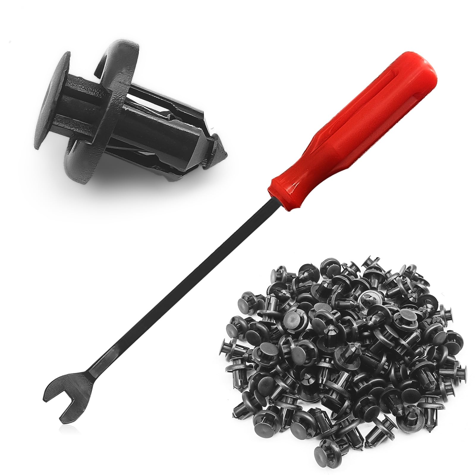 Photo 1 of 100PCS 10mm Nylon Front Bumper Push-Type Retainer Clips Remover for Honda and Acura 91503-SZ3-003