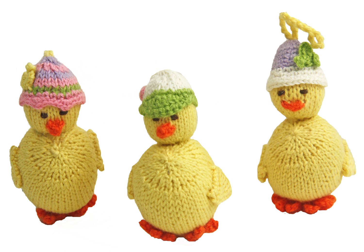 Fair Trade Cotton Baby Duck Single Ornament Hand Knit