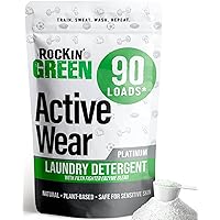 Activewear Laundry Detergent (90 Loads) - Safe for Sensitive Skin, Fights Sweat Stains & Odors Hypoallergenic Laundry Soap Ba