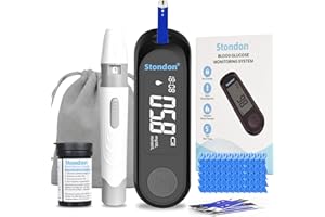 Stondon Blood Glucose Monitor Kit with 50 Test Strips,Blood Sugar Testing kit,Diabetes Testing Kit, Blood Glucose Meter, 50 Glucometer Strips, 50 Lancets, Blood Sugar Meter Glucometer for Home Use