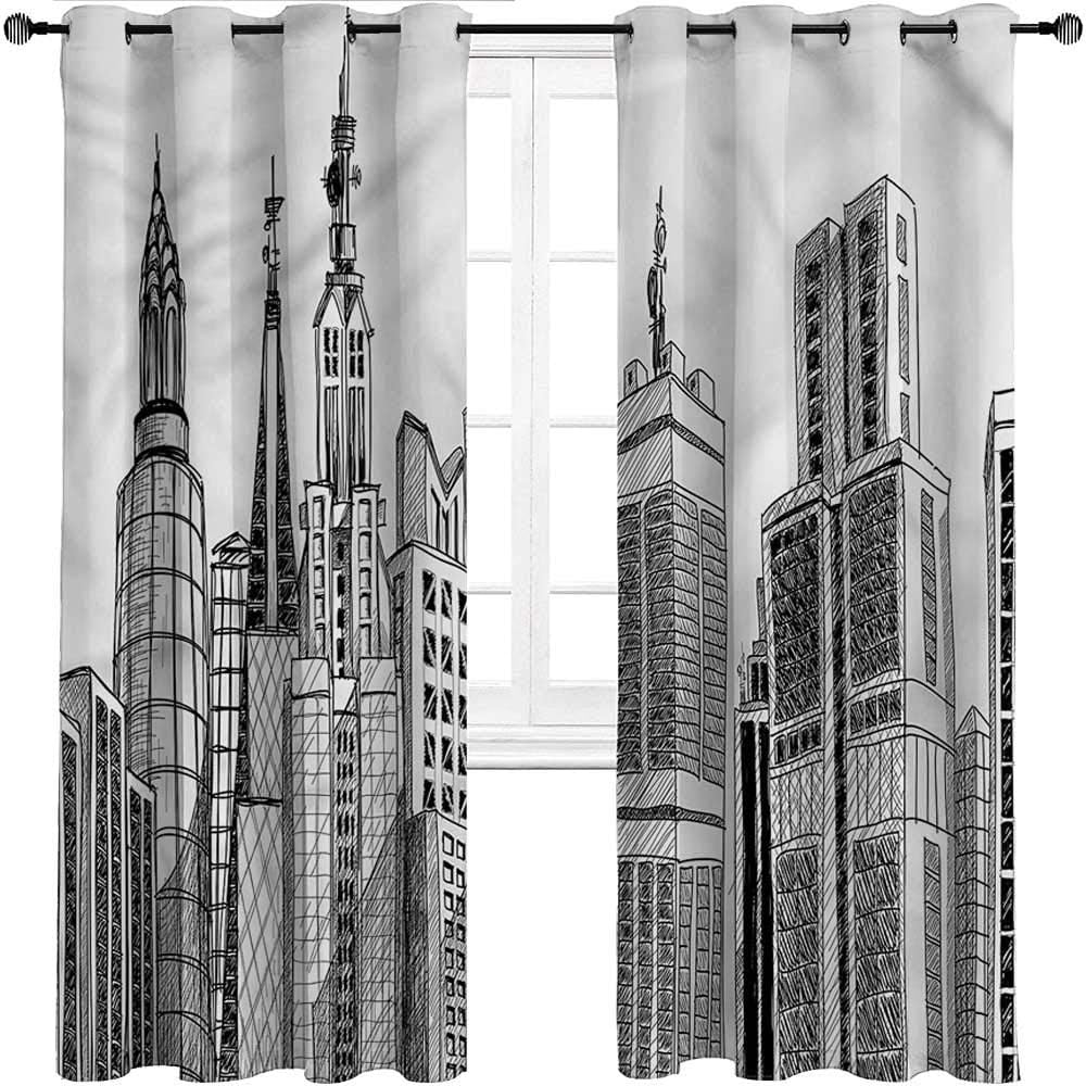 Amazon.com: HouseLookHome Blackout Curtains and Drapes Cityscape