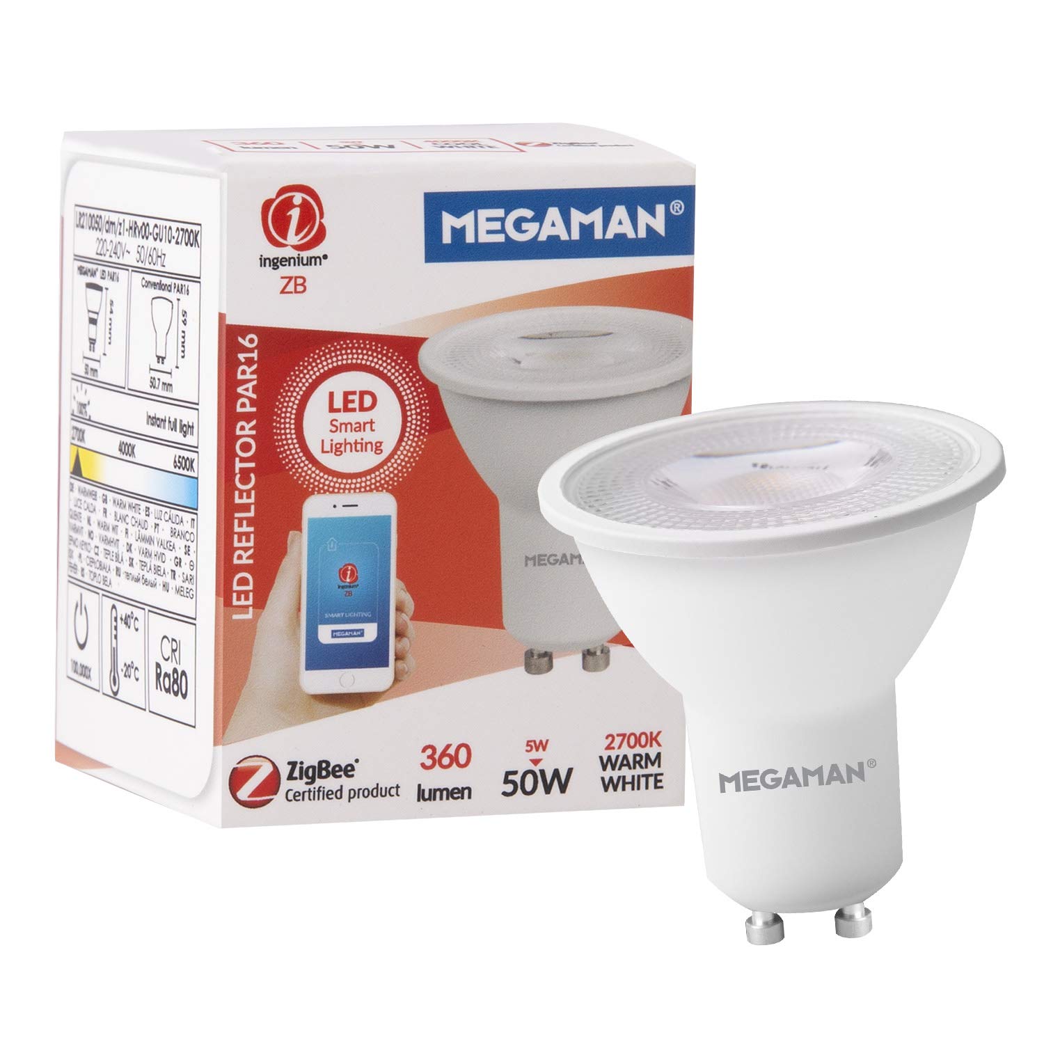 Megaman LED Light, 5 W, White