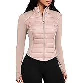 GYM RAINBOW Womens Hybrid Insulated Jacket Slim Fit Lightweight Fleece Lined Thermal Puffer Softshell Jacket