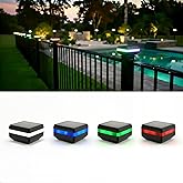 Lunilly 4 Pack Solar Post Cap Lights for 2x2 inch Aluminum, Wrought Iron, and Garden/Pool Fences, Warm White, Cool White, and