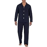 Fruit of the Loom mens Long Sleeve Broadcloth Pajama Set